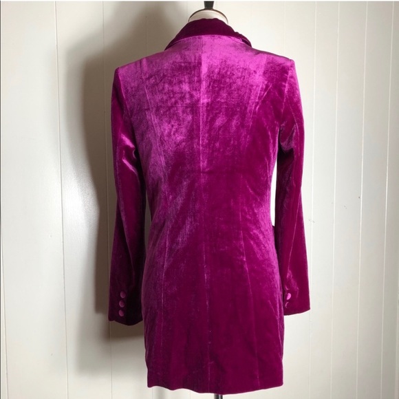 Elegant Purple Velvet Women's Dress - Picture 2 of 6